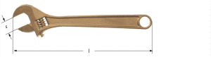 Adjustable end wrench