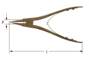 Snap ring pliers, outside