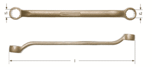 Double end box wrench offset