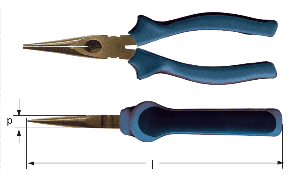 de punta larga con cortador ISO5745