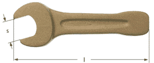 Striking open end wrench