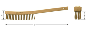 Brush, curved handle