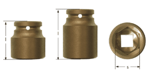 Impact socket, 6 point, 1-1/2" drive