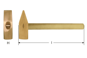 Cross peen hammer, heavy duty