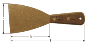 Putty knife, flexible blade