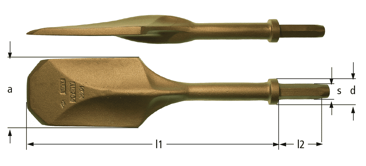 MH-spade-end-Pneumatic-chisel