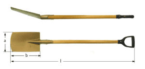 Edging spade with D-handle