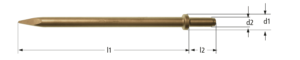 Bull point pneumatic chisel, DIN20376